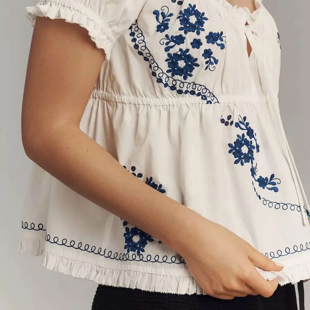 Anthropologie puff sleeve